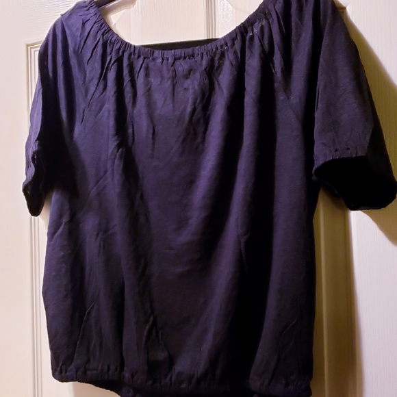 Loft Shirred Linen Tee - Picture 4 of 5